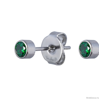 Пусеты Fiore Luna, Cubic zirconia Green, SWE0128 G S Пусеты Fiore Luna, Cubic zirconia Green, SWE0128 G S